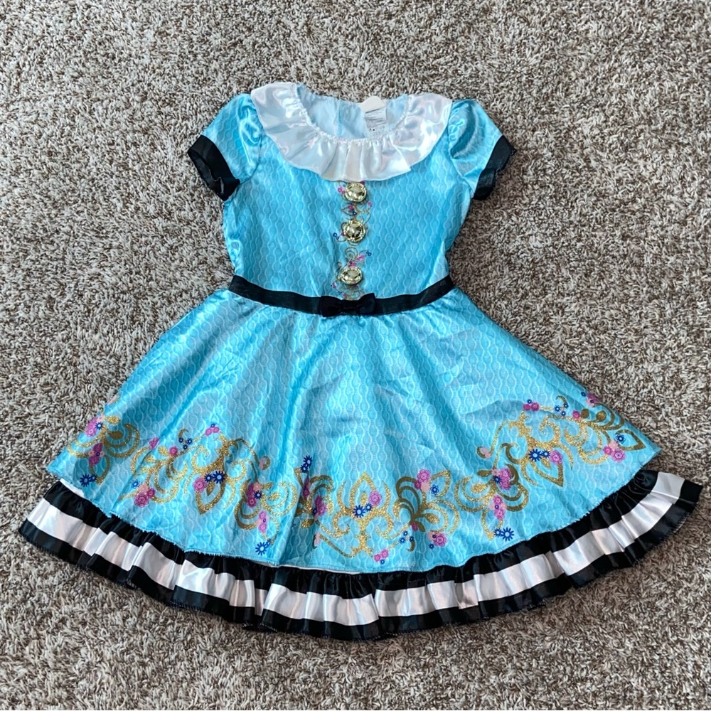 DISNEY DESCENDANTS Wicked World Ally Blue Dress Costume Size 7/8 Medium
